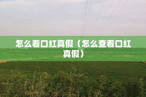 怎么看口红真假（怎么查看口红真假）
