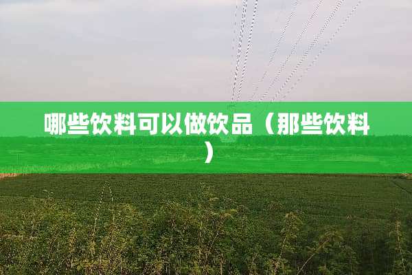 哪些饮料可以做饮品（那些饮料）