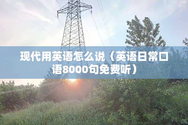 现代用英语怎么说（英语日常口语8000句免费听）