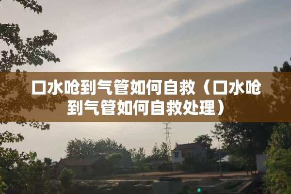 口水呛到气管如何自救（口水呛到气管如何自救处理）