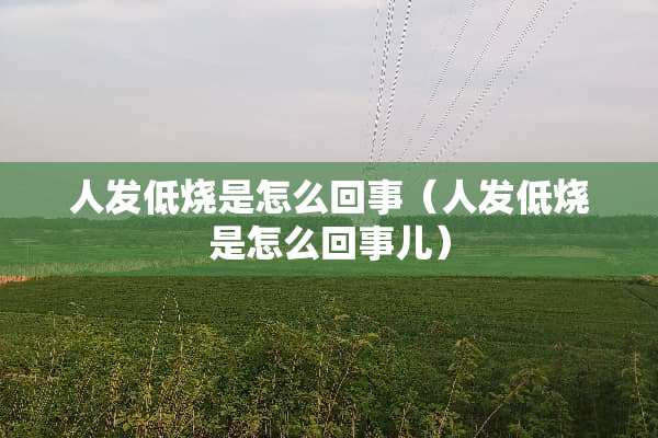 人发低烧是怎么回事（人发低烧是怎么回事儿）