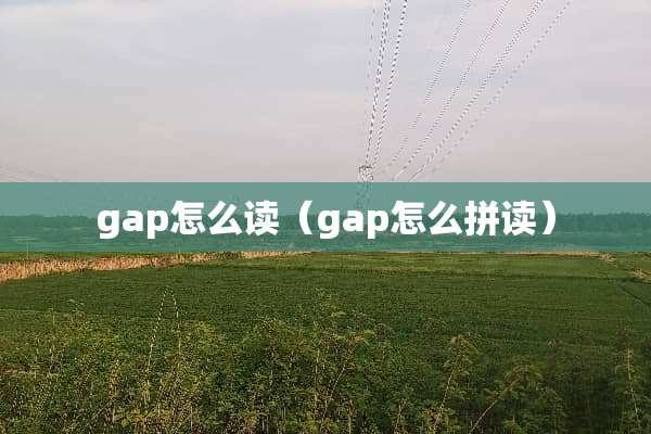 gap怎么读（gap怎么拼读）