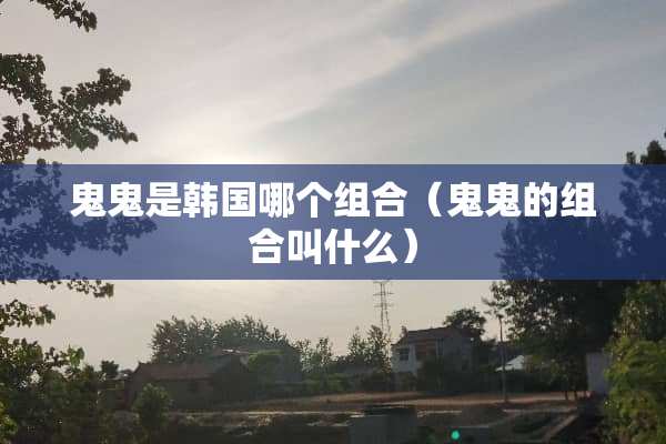 鬼鬼是韩国哪个组合（鬼鬼的组合叫什么）