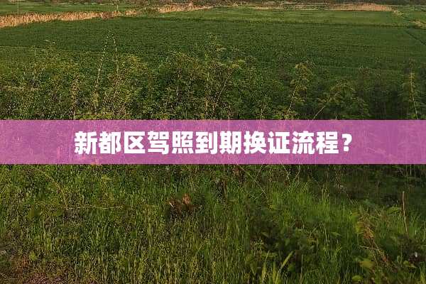 新都区驾照到期换证流程？