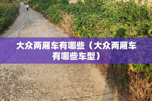 大众两厢车有哪些（大众两厢车有哪些车型）