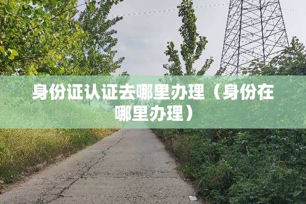***认证去哪里办理（身份在哪里办理）