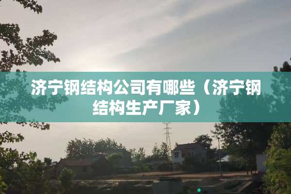 济宁钢结构公司有哪些（济宁钢结构生产厂家）