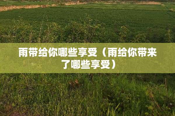 雨带给你哪些享受（雨给你带来了哪些享受）