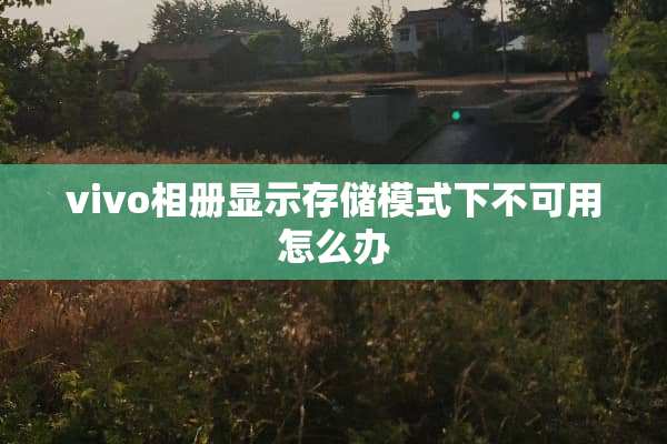 vivo相册显示存储模式下不可用怎么办