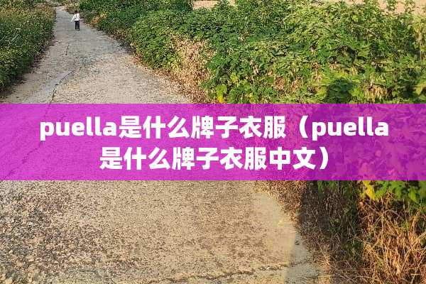 puella是什么牌子衣服（puella是什么牌子衣服中文）