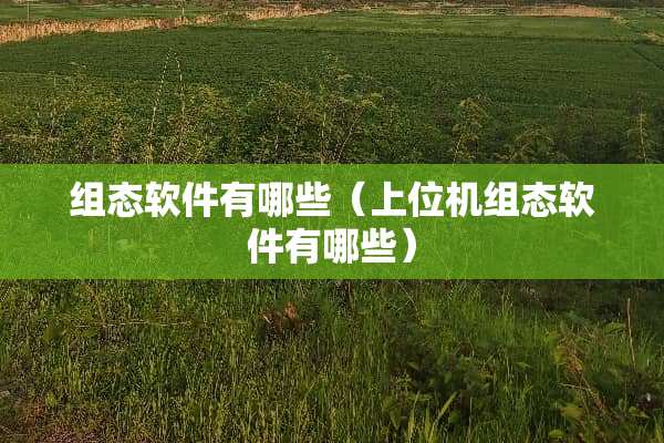 组态软件有哪些（上位机组态软件有哪些）