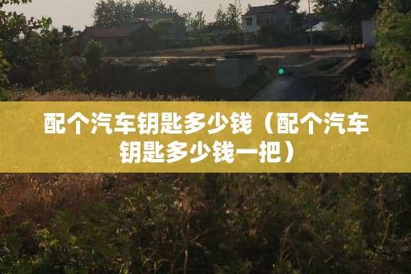 配个汽车钥匙多少钱（配个汽车钥匙多少钱一把）