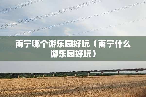 南宁哪个游乐园好玩（南宁什么游乐园好玩）