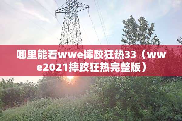 哪里能看wwe摔跤狂热33（wwe2021摔跤狂热完整版）