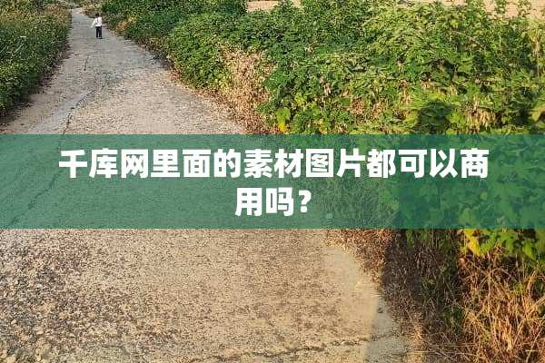 千库网里面的素材图片都可以商用吗？