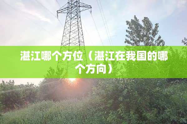 湛江哪个方位（湛江在我国的哪个方向）