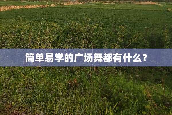 简单易学的广场舞都有什么？