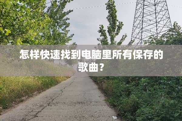 怎样快速找到电脑里所有保存的歌曲？