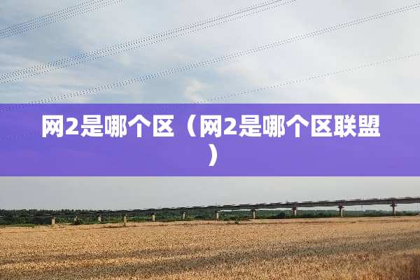 网2是哪个区（网2是哪个区联盟）