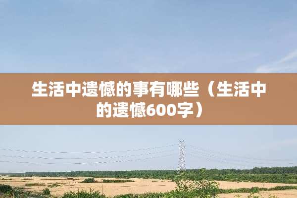 生活中遗憾的事有哪些（生活中的遗憾600字）