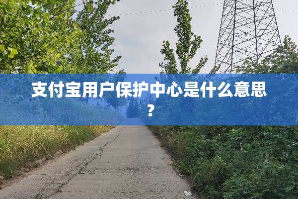 支付宝用户保护中心是什么意思？