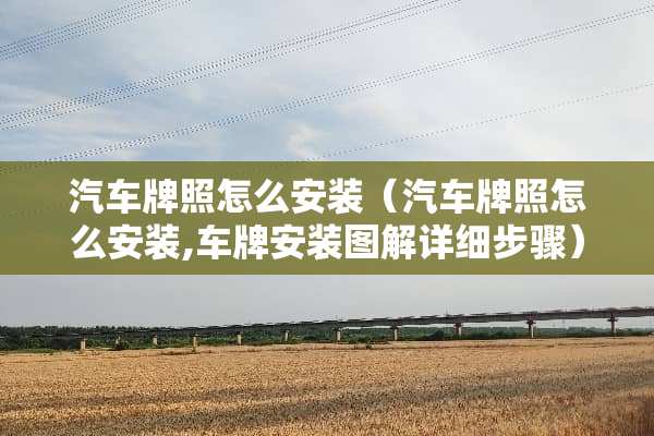 汽车牌照怎么安装（汽车牌照怎么安装,车牌安装图解详细步骤）