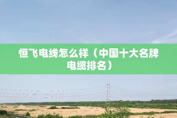 恒飞电线怎么样（中国十大名牌电缆排名）