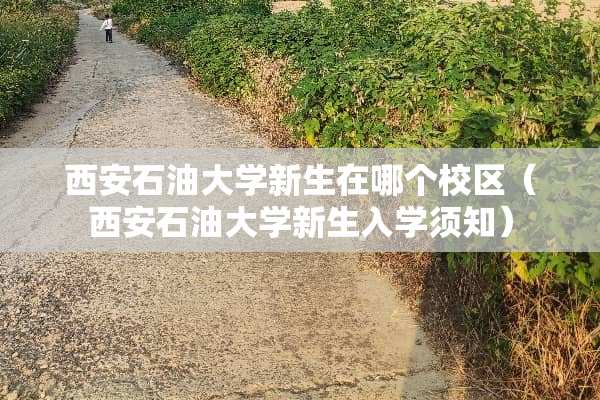 西安石油大学新生在哪个校区（西安石油大学新生入学须知）