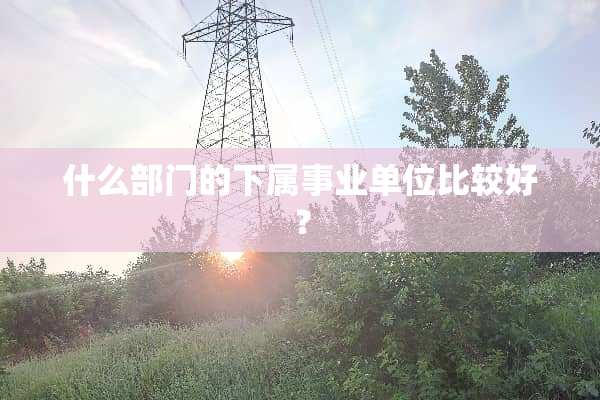 什么部门的下属事业单位比较好？