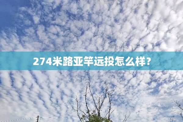 274米路亚竿远投怎么样？