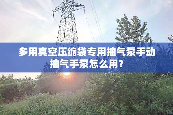 多用真空压缩袋专用抽气泵手动抽气手泵怎么用？