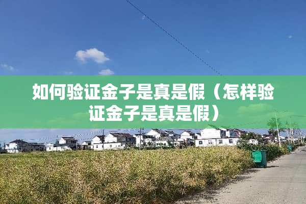 如何验证金子是真是假（怎样验证金子是真是假）