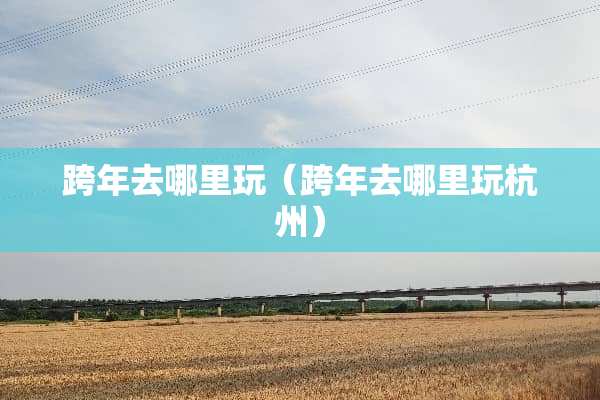 跨年去哪里玩（跨年去哪里玩杭州）