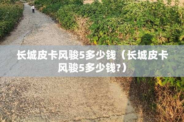长城皮卡风骏5多少钱（长城皮卡风骏5多少钱?）