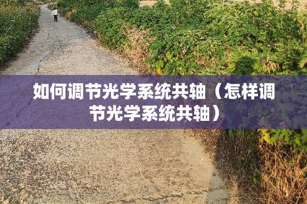 如何调节光学系统共轴（怎样调节光学系统共轴）