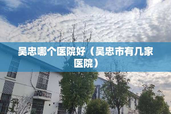 吴忠哪个医院好（吴忠市有几家医院）