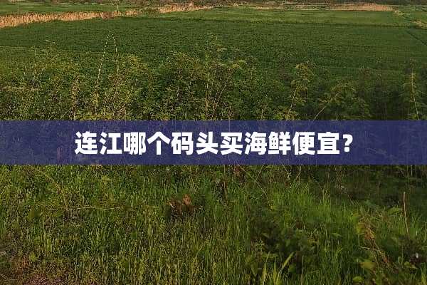 连江哪个码头买海鲜便宜？