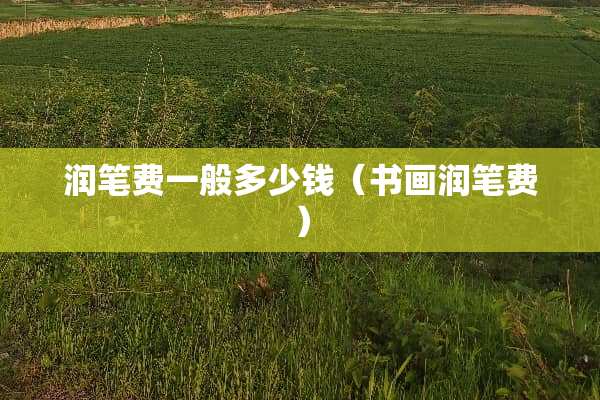 润笔费一般多少钱（书画润笔费）