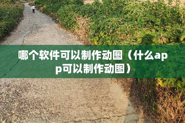 哪个软件可以制作动图（什么app可以制作动图）