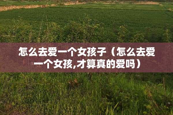 怎么去爱一个女孩子（怎么去爱一个女孩,才算真的爱吗）