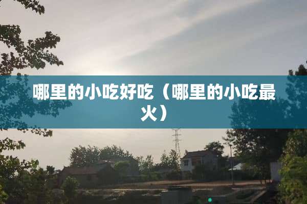 哪里的小吃好吃（哪里的小吃最火）