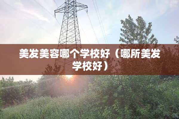美发美容哪个学校好（哪所美发学校好）