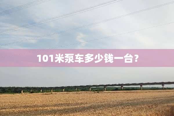 101米泵车多少钱一台？