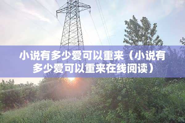 小说有多少爱可以重来（小说有多少爱可以重来在线阅读）