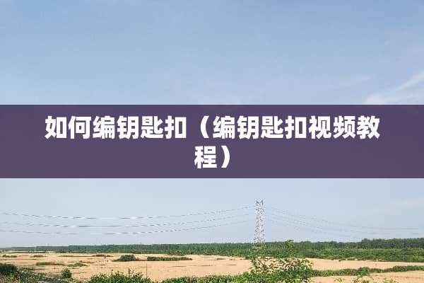 如何编钥匙扣（编钥匙扣视频教程）