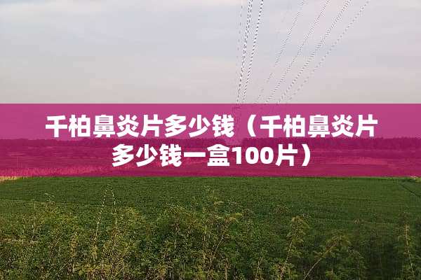 千柏鼻炎片多少钱（千柏鼻炎片多少钱一盒100片）