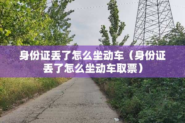 ***丢了怎么坐动车（***丢了怎么坐动车取票）