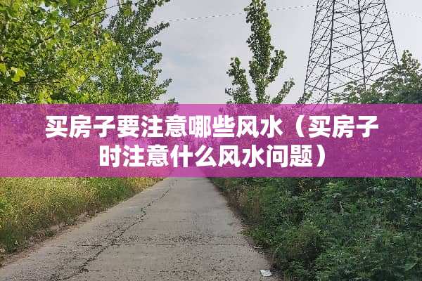 买房子要注意哪些风水（买房子时注意什么风水问题）
