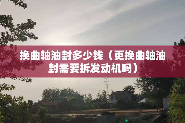 换曲轴油封多少钱（更换曲轴油封需要拆发动机吗）