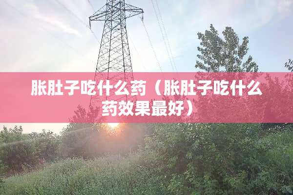 胀肚子吃什么药（胀肚子吃什么药效果最好）